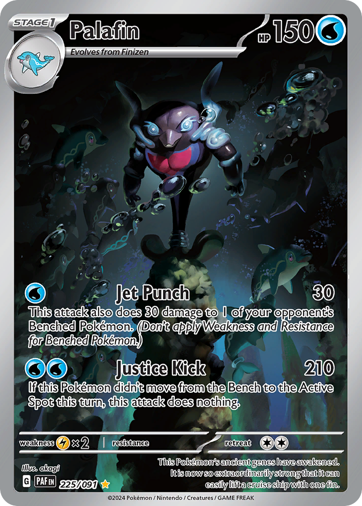 Palafin 225/091 Paldean Fates Pokemon Holo