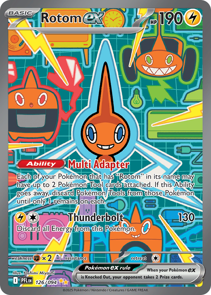 Rotom ex 126/094 Phantasmal Flames Pokemon Holo