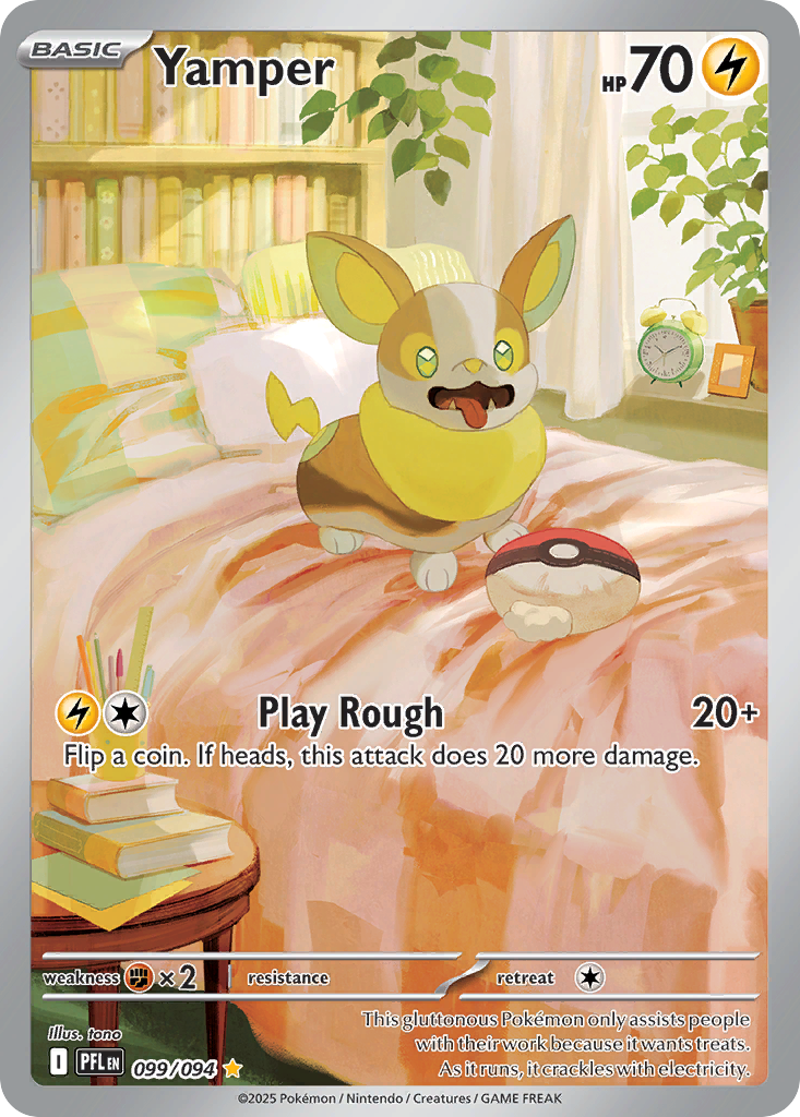Yamper 099/094 Phantasmal Flames Pokemon Holo