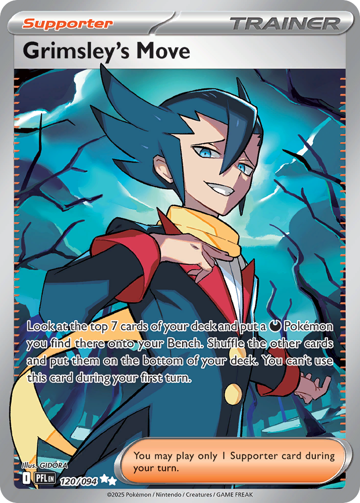 Grimsley's Move 120/094 Phantasmal Flames Pokemon Holo