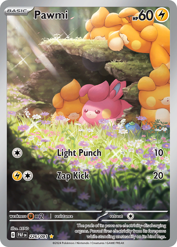 Pawmi 226/091 Paldean Fates Pokemon Holo