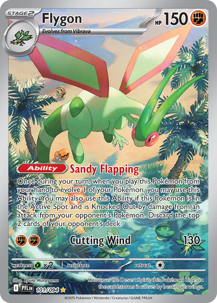 Flygon 101/094 Phantasmal Flames Pokemon Holo