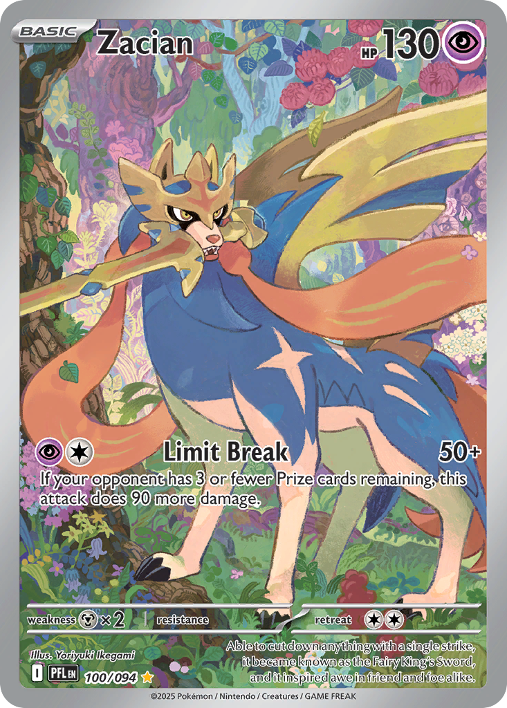 Zacian 100/094 Phantasmal Flames Pokemon Holo