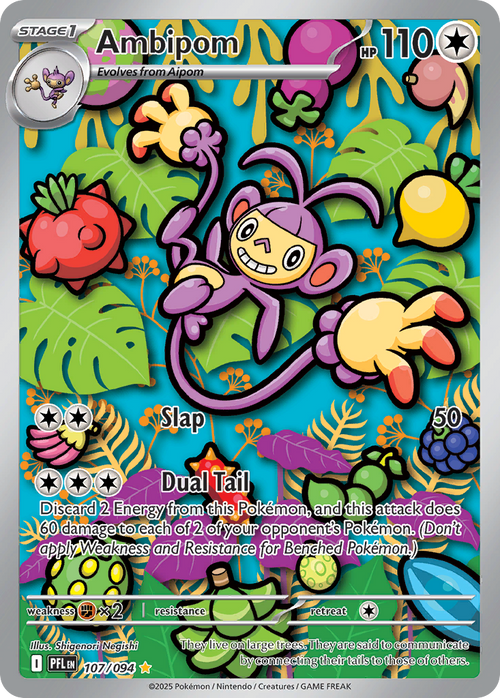 Ambipom 107/094 Phantasmal Flames Pokemon Holo