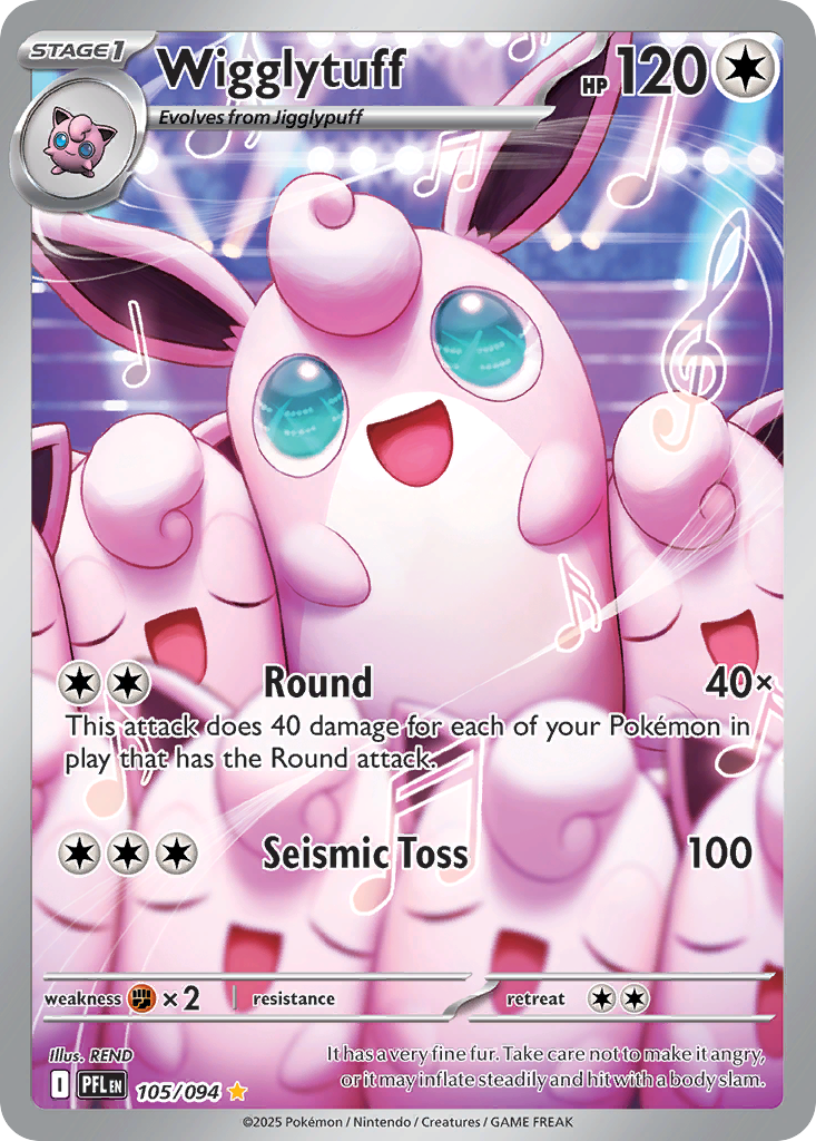Wigglytuff 105/094 Phantasmal Flames Pokemon Holo
